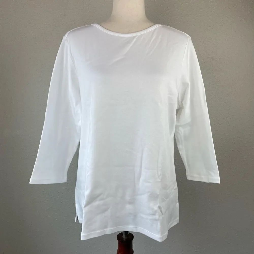 NWOT Draper’s & Damon’s White Shirt Size L